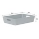 image 4 of Wham Studio 5 x 6L Rectangular Plastic Storage Baskets Ice White Grey