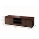 image 4 of Modern TV Unit 120cm Media Cabinet 2 Doors & Shelf Wenge Turin