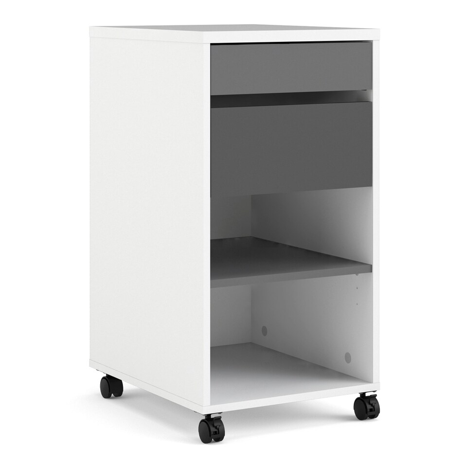 image 1 of Function Plus Mobile File Cabinet 2 Drawers 1 shelf
