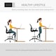 image 4 of Vinsetto Draughtsman Chair Tall Office Chair with Adjustable Height