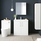 image 2 of Modern Bathroom 2 Soft Close Door Thin-Edge Vanity Unit, White, 800mm