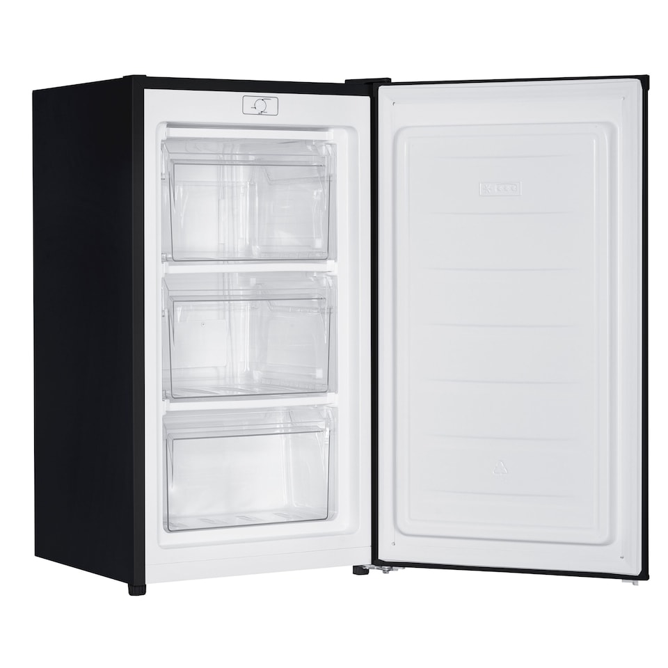 image 1 of HYE Under Counter Freezer 60 Litre Freestanding 48cm Reversible Door - Black - RF01UCFR60B01