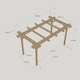 image 5 of Double Garden Pergola - Wood - L240 x W300 x H270 cm - Rustic Brown