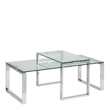 Katrine Coffee Table Set with Glass Top