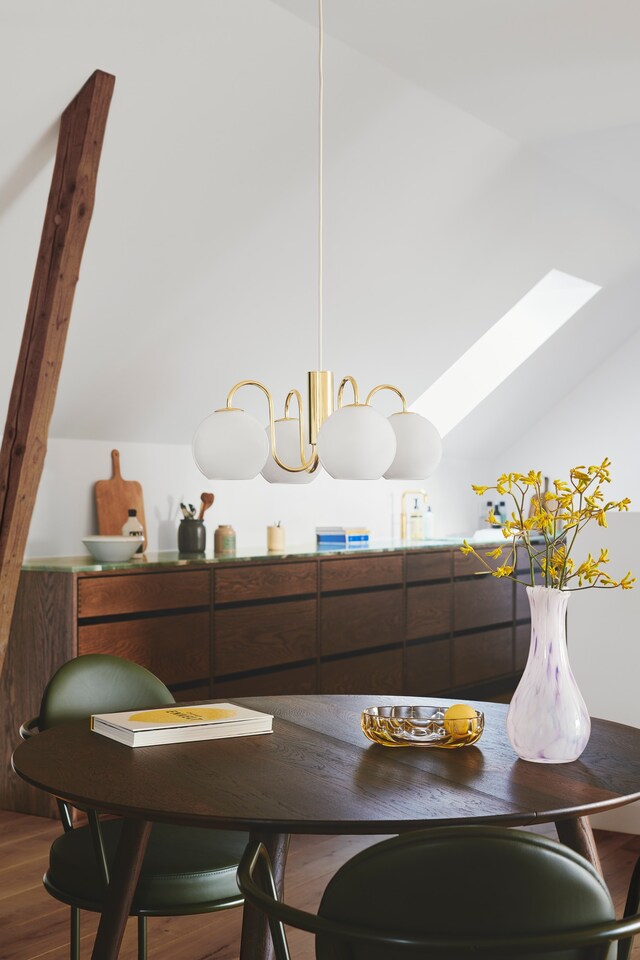 image 1 of Nordlux Franca Indoor Pendant Light Brass Metal E14 Hand Blown Glass - Mains Powered, IP20
