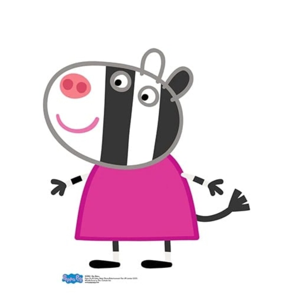 Zoe Zebra Peppa Pig Star Mini Cardboard Cutout 68cm