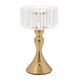image 1 of Hestia Crystal Effect USB Touch Table Lamp with Curved Bronze Base