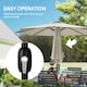 image 8 of Outsunny 2.6 m Garden Parasol Umbrella with Light, Outdoor Patio Umbrella | Cream | Cream White | 263 x 263 x 245 cm