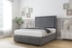 image 3 of Sloomy Lancaster Armour Coniston Divan Bed Base No Drawers With 26 Inch Strutted Headboard & 12 Inch Matching Footboard | Grey | Armour | Single | 1