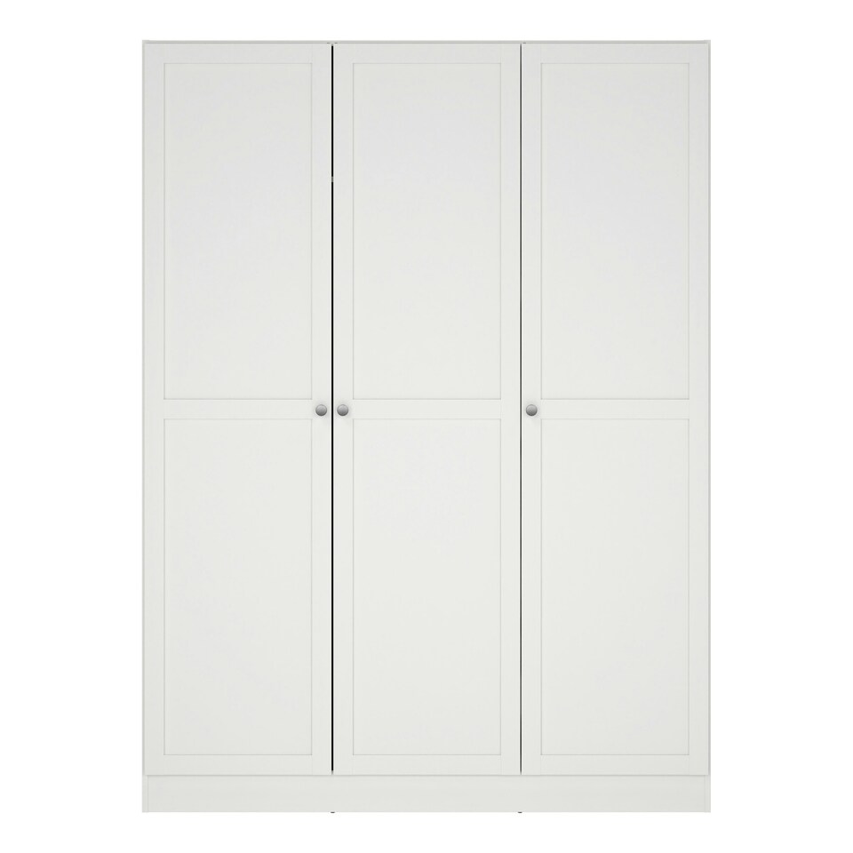 image 1 of Brande Wardrobe with 3 Frame Doors in White