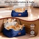 image 7 of Skylos Dog Car Seat Bed Pet Booster Travel Carrier with Safety Leash | Blue | Blue | 1