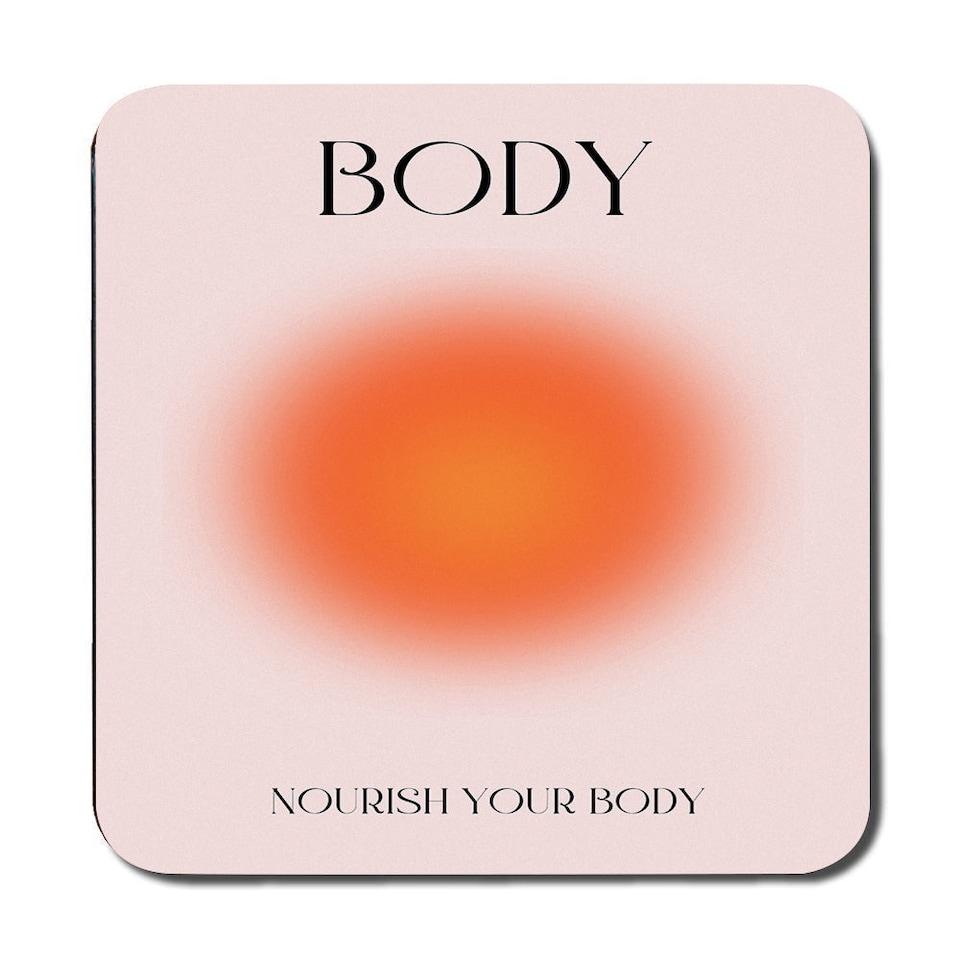 image 1 of Nourish Your Body 12 Piece Placemat And Coaster Set 11x8 With Designer Artwork