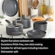 image 6 of Durastone 5 Piece Grey Non-Stick Cookware Set - Aluminium Pots & Frying Pans