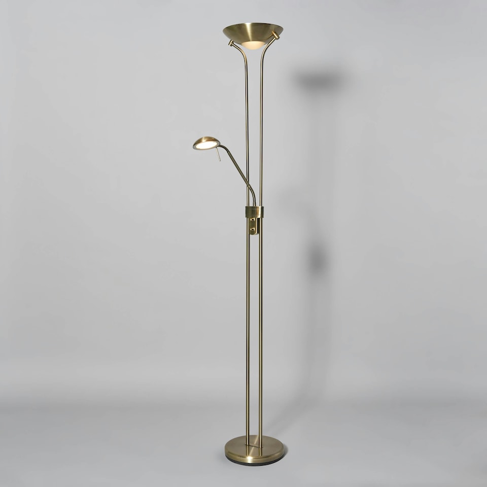 image 1 of BHS Mother and Child LED Floor Lamp | Bronze | Antique Brass | 1