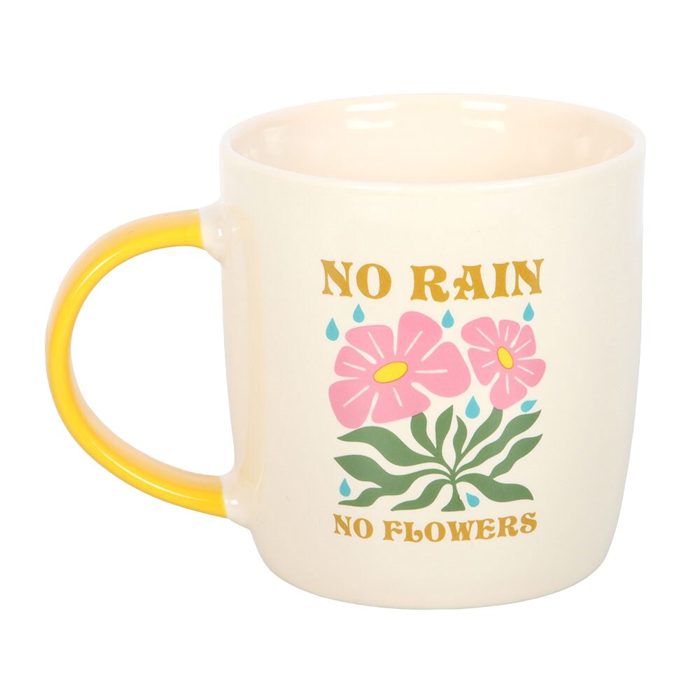 Something Different No Rain, No Flowers 370ml Mug White White One Size 1