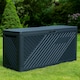 image 1 of Gr8 Garden Anthracite 280L Plastic Storage Box Garden Outdoor Shed Utility Cushion Chest
