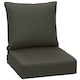 image 9 of Outsunny Outdoor Seat and Back Cushion Set, Deep Seating Chair Cushion, Grey 