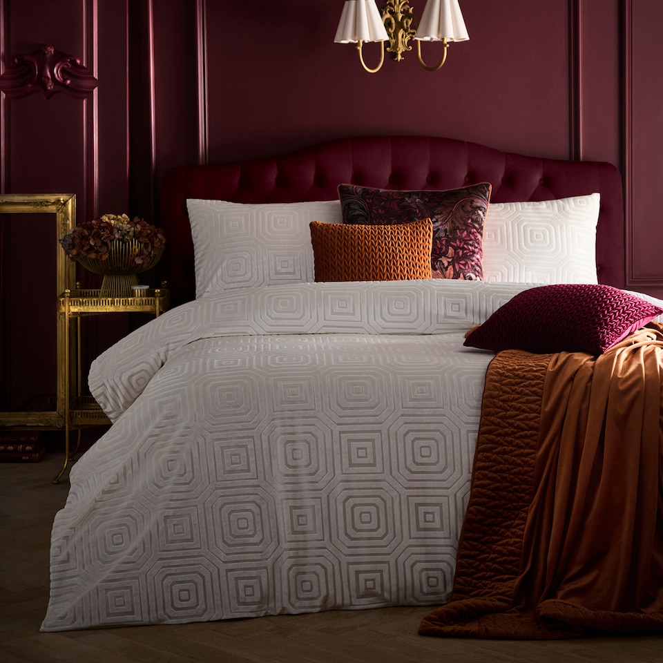 image 1 of Laurence Llewelyn-Bowen Emile Duvet Cover Set Cream
