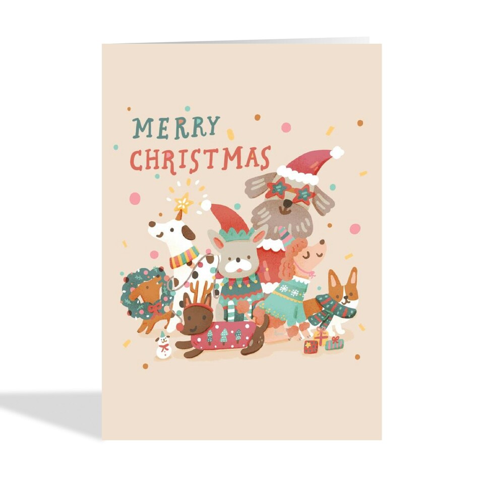 image 1 of Cute Christmas Card - Mischievous Pets