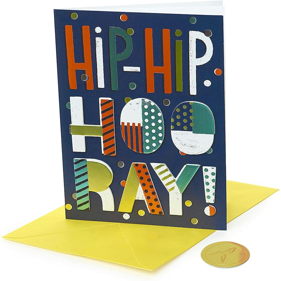 image 1 of Colourful Text Design Open Male Birthday Card