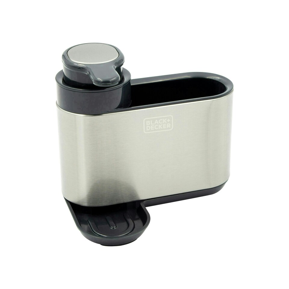 image 1 of BLACK+DECKER Sink Tidy with Dispenser Stainless Steel