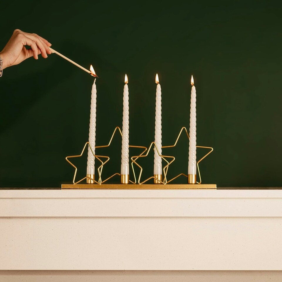 image 1 of Marco Paul Gold Start Candle Holder 39cm Gold