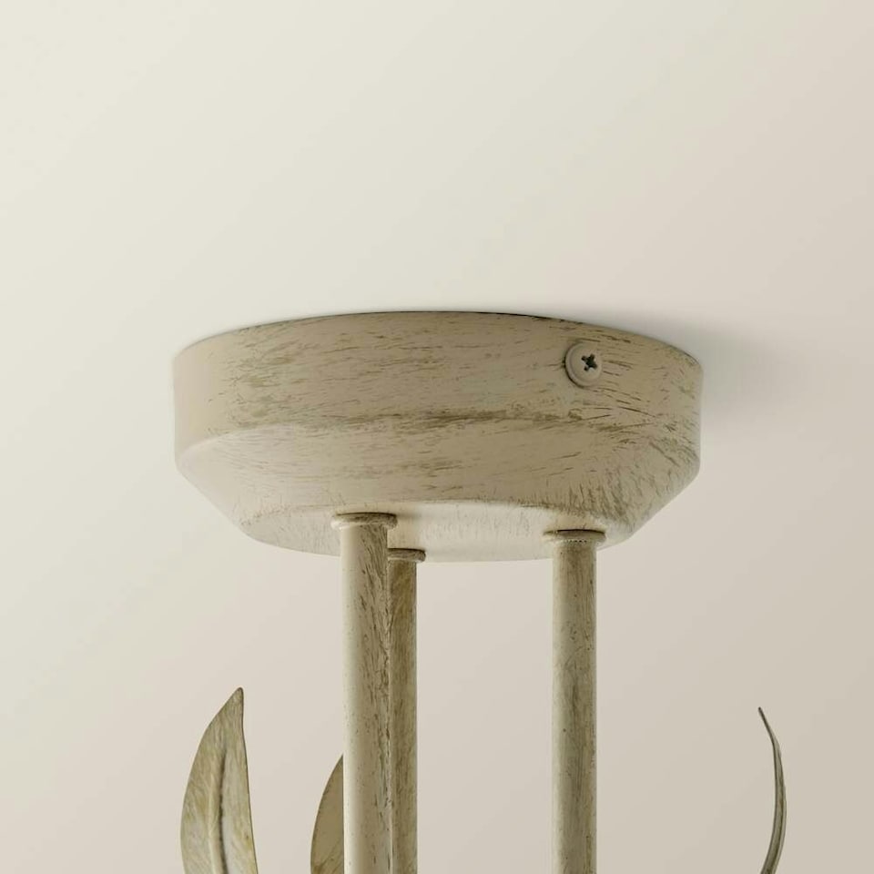 image 1 of ValueLights Odelia 3 Way White Ceiling Light Chandelier | Cream
