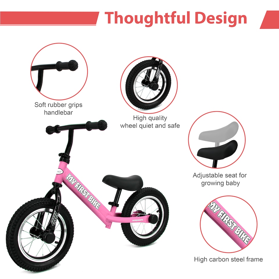 image 1 of Balance Bike 2+ Year Old Boys and Girls, Bike Training Bicycle for Kids and Toddlers with Adjustable Seat/Handlebar