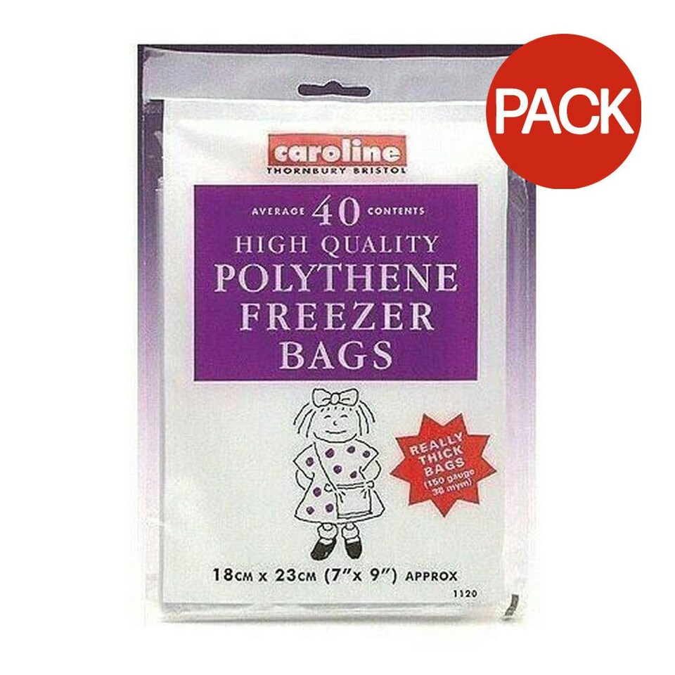 Caroline Freezer Bag (Pack of 40) - White - One Size