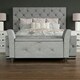 image 4 of Vida Designs Seville Storage Ottoman Bedroom Hallway Chest Bench, Light Grey Velvet Grey | Light Grey Velvet