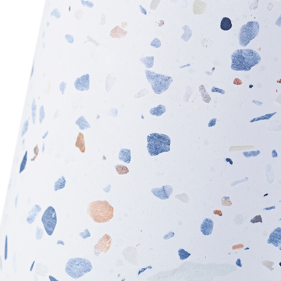 image 1 of Modern White Mosaic Concrete Table Lamp for Vintage Industrial Style Light Bulbs | White