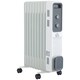 image 1 of HOMCOM 2000W Oil Filled Radiator, 9 Fin, Portable Electric Heater with 3 Heat Settings, Safety Cut-Off and Wheels, White