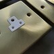 image 4 of SE HOME Satin / Brushed Brass 1 Gang 13A DP Ingot 1 USB Switched Plug Socket White | Satin Brass