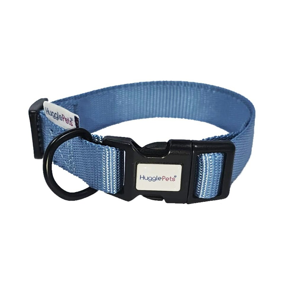 image 1 of HugglePets Snappy Adjustable Dog Collar Blue | S