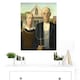 image 2 of Grant Wood Midwest Farmer American Gothic Painting Large Wall Art Print 18x24 Inch | Multi