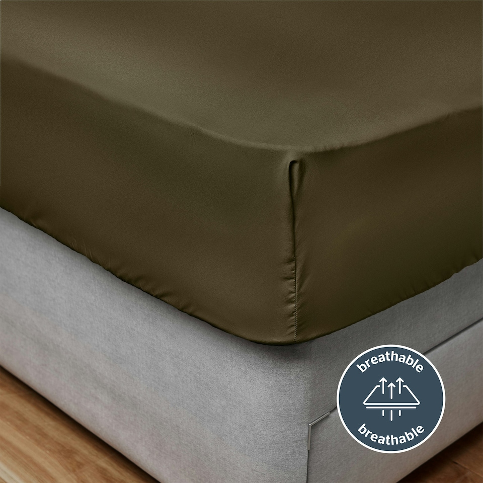 image 1 of Silentnight Supersoft Fitted Sheet Green | Olive | Single