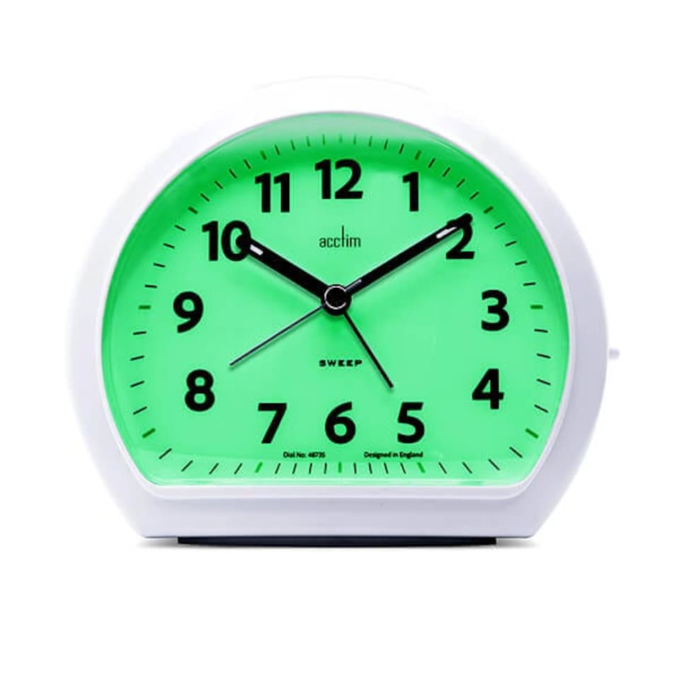 image 1 of Acctim Colm White Analogue Alarm Clock