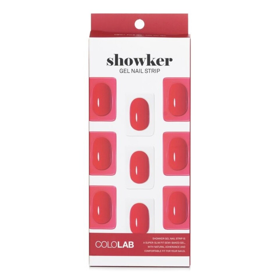 image 1 of Showker Gel Nail Strip # Csf511 Kiss You Red - 1pcs