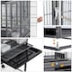 image 6 of Yaheetech 105 cm Tall Stackable and Divided Breeder Cage Black