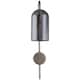 image 2 of Victoria - Satin Nickel Plug in Wall Light with Glass Shade | Chrome | Grey | 1