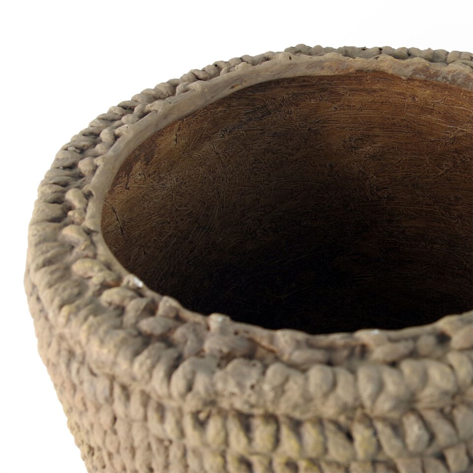 image 1 of 53cm x 32cm Seagrass Style Composite Large Planter | Brown