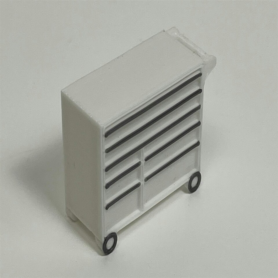 image 1 of Slot Car Trackside Scenery Roller Tool Chest Large White 1:32 Scale WASP