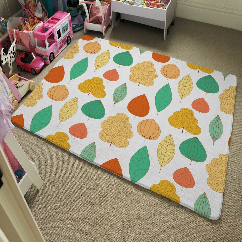image 1 of Decorative Leaves (Rug) Multi | Medium: 80x150cm