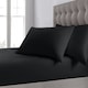 image 1 of Velosso Plain Dyed Cotton Blend Fitted Sheet | Black | Black | Single