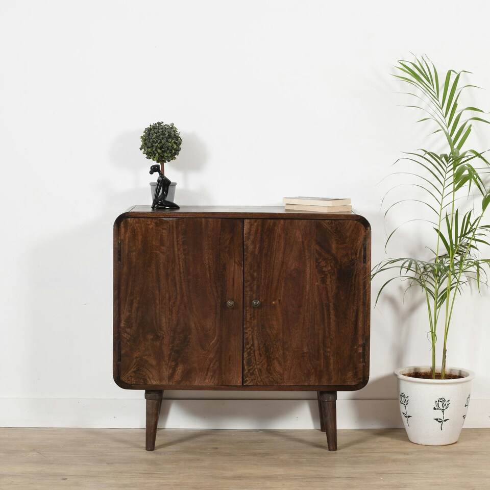 image 1 of Winnie Dark Mango Wood 2 Door Sideboard Brown