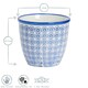 image 3 of Nicola Spring Hand-Printed Plant Pot - 14cm - Navy Blue