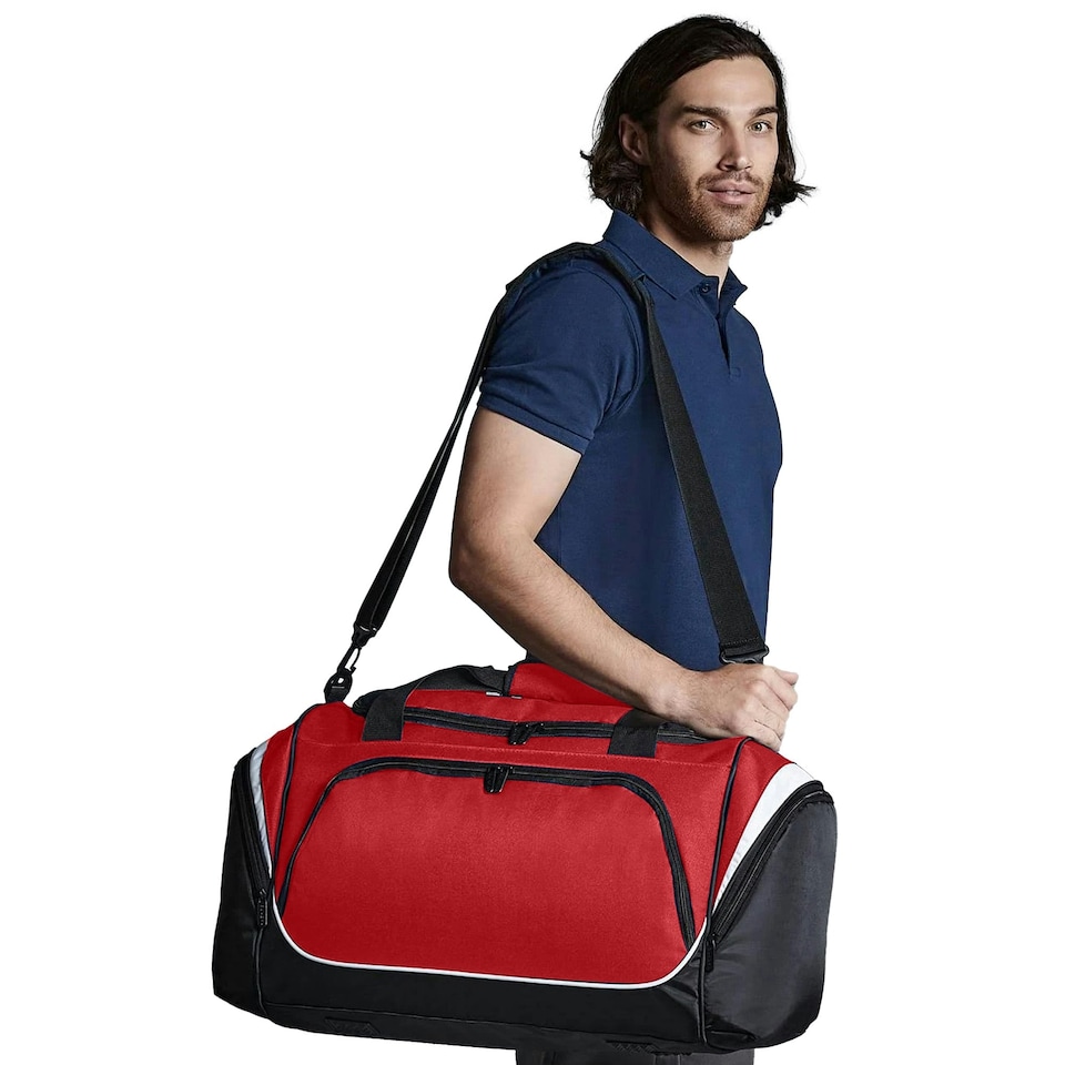 image 1 of Quadra Pro Team Holdall / Duffle Bag (55 Litres) (Pack of 2) - Classic Red/Black/White - One Size