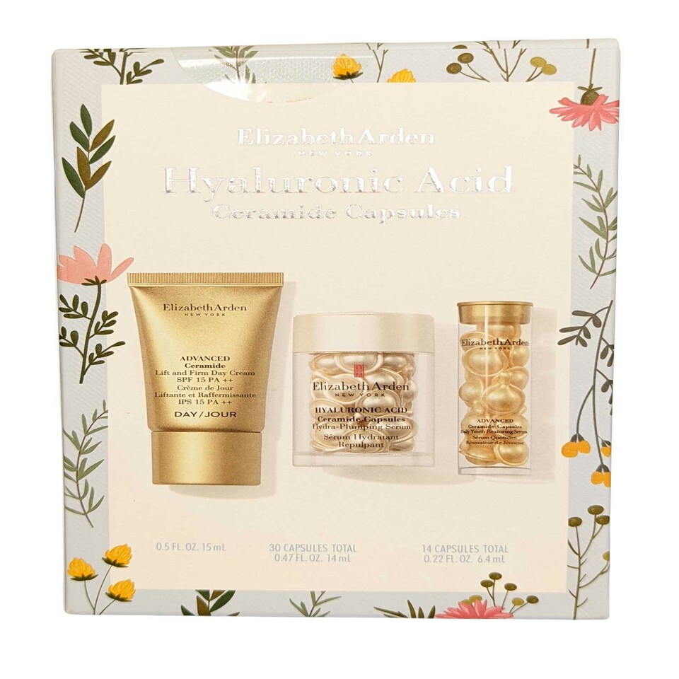 image 1 of Ceramide Hyaluronic Acid Lift Firm Day Cream 15ml HydraPlump 30 Capsules,Youth 14 Capsules Elizabeth Arden