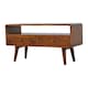 image 2 of Artisan Furniture Solid Wood Curved Chestnut Media Unit