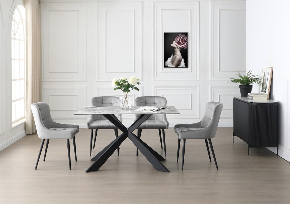 image 1 of Rectangular Ceramic Dining Table